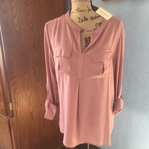 Dusty rose silk top